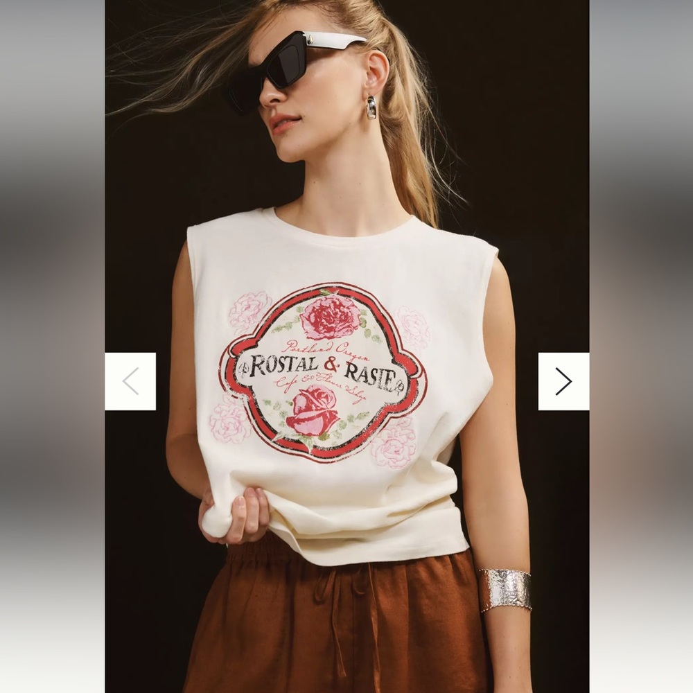 Anthropologie Desert Dream Cute Graphic Muscle Tee
